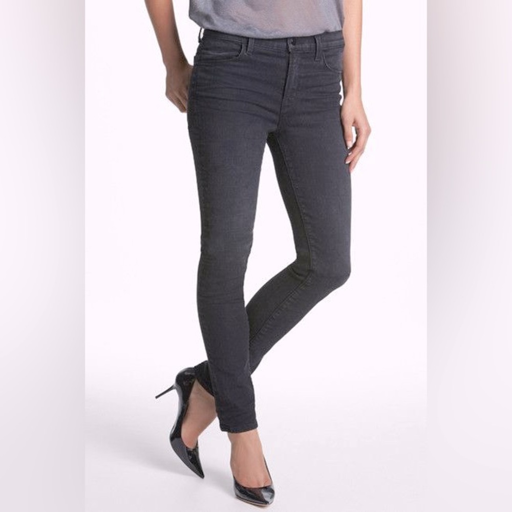J BRAND. 2112 High Rise Rail Skinny Black. Size 28. Gray/Black.